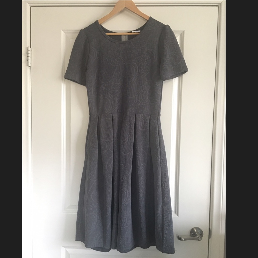 Gray Lularoe Amelia  dress